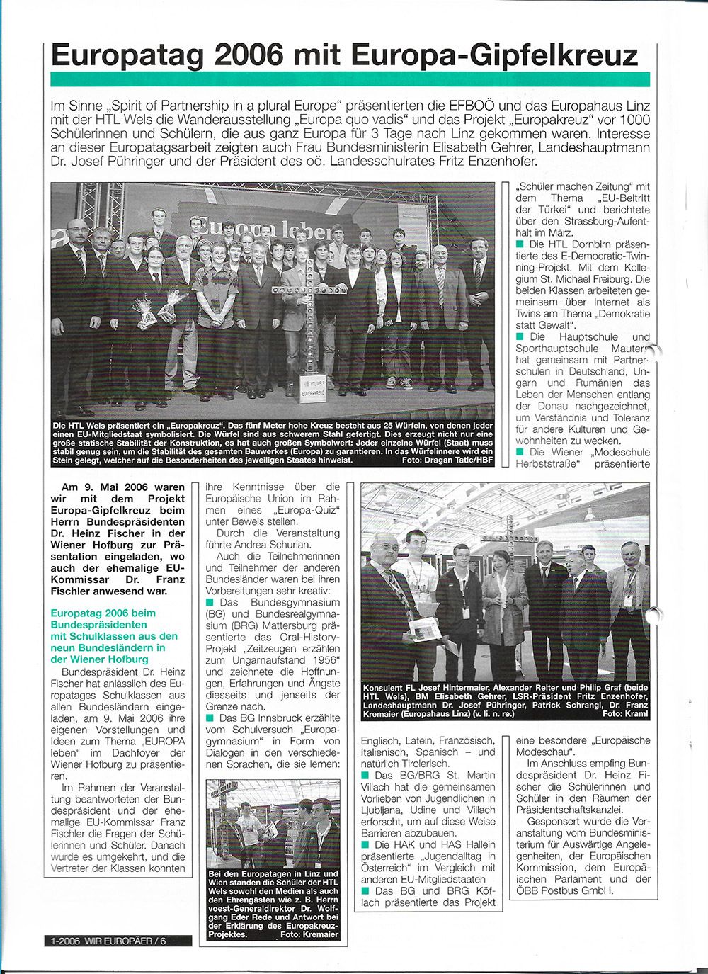 Europatag 2006 mit Europa-Gipfelkreuz