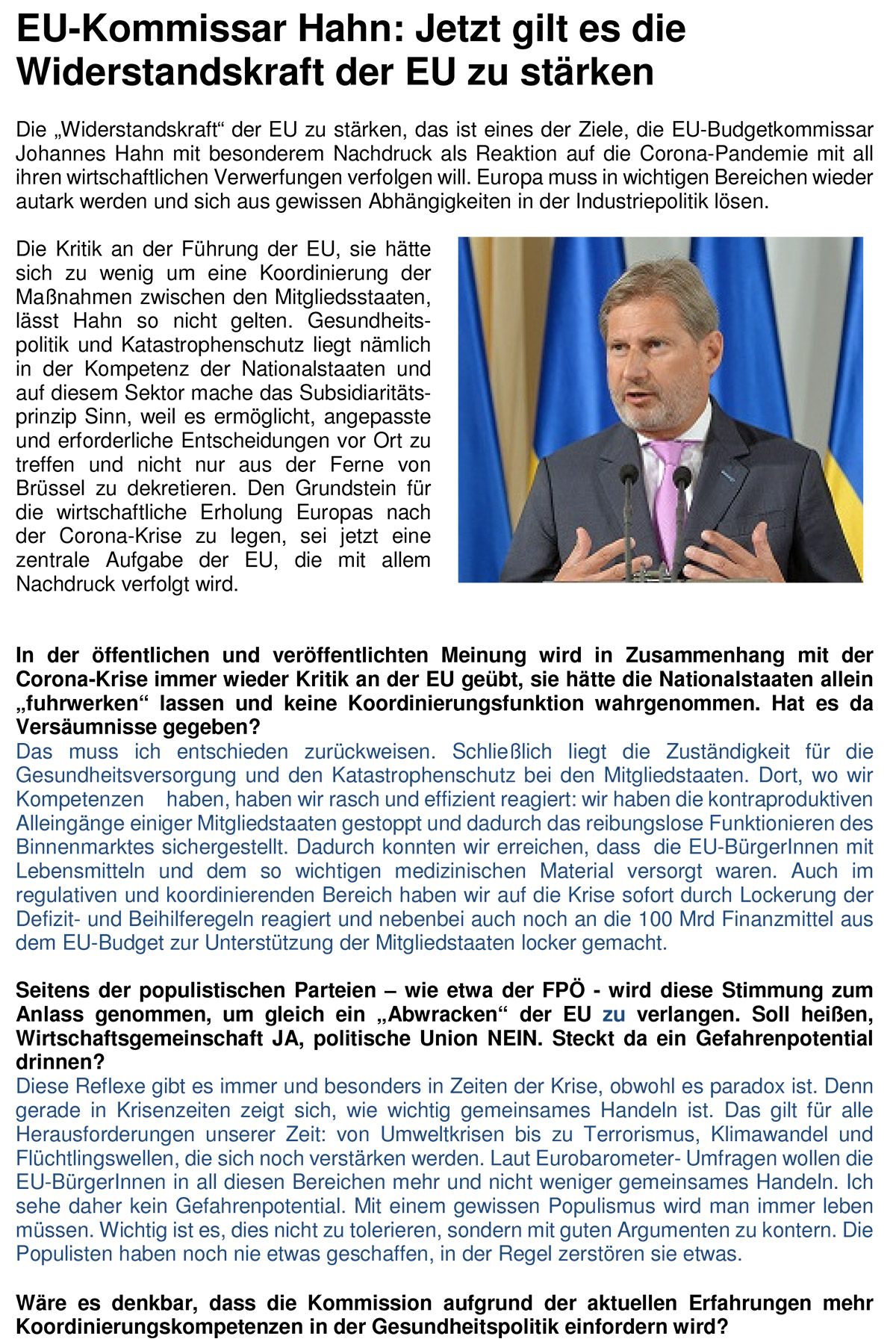 Focus Europa Interview Hahn 1